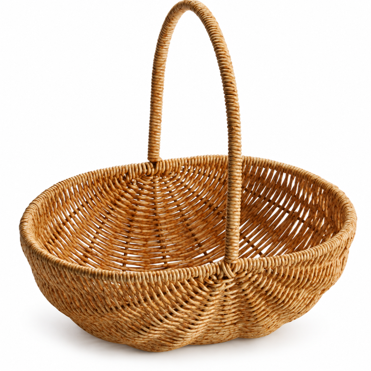 🧺 Woven Market Basket | Rustic Storage & Shopping Essential