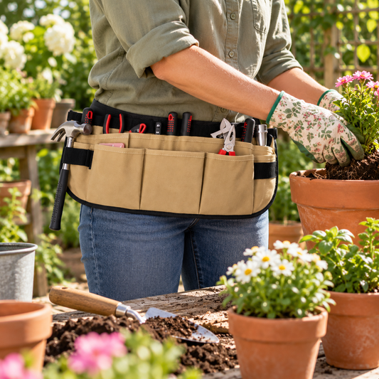 🌿 Garden Tool Belt | Durable Canvas Waist Pouch | Outdoor Gardening Helper Gift