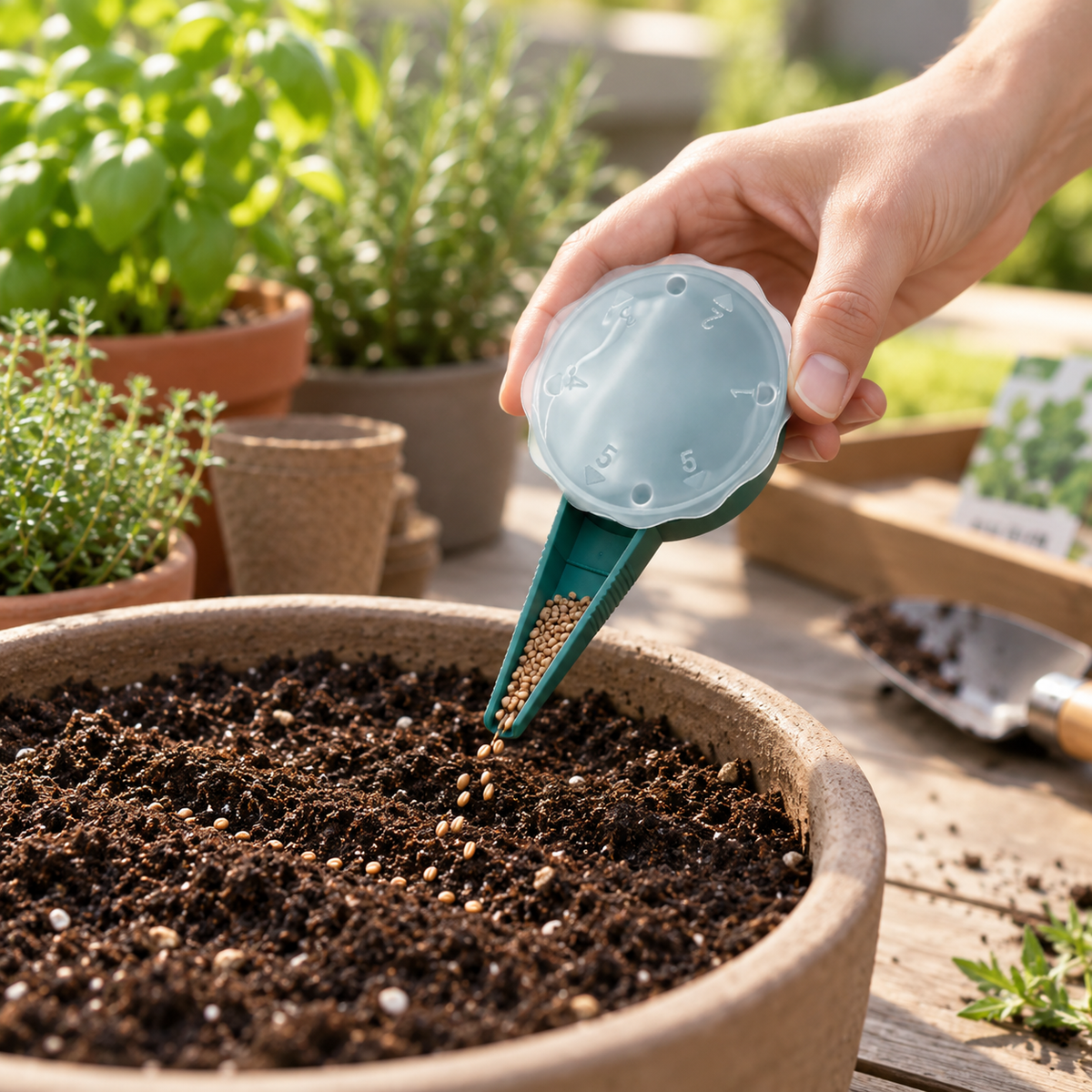 🌻 Seed Sower | Adjustable Handheld Garden Planter
