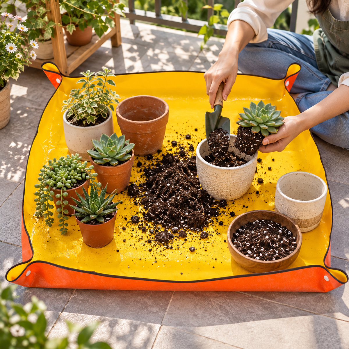 💛Garden Repotting Mat | Waterproof Plant Work Surface