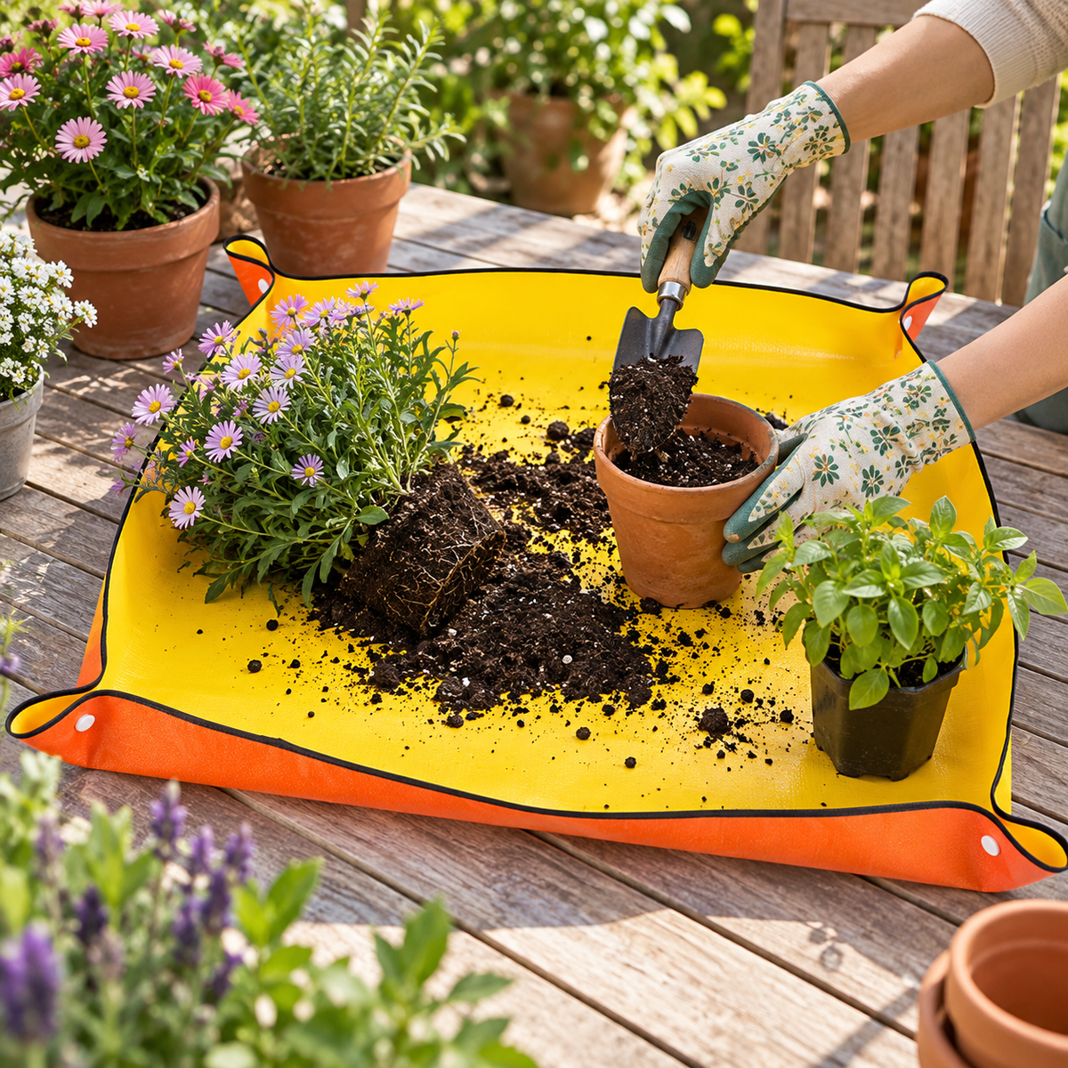 💛Garden Repotting Mat | Waterproof Plant Work Surface