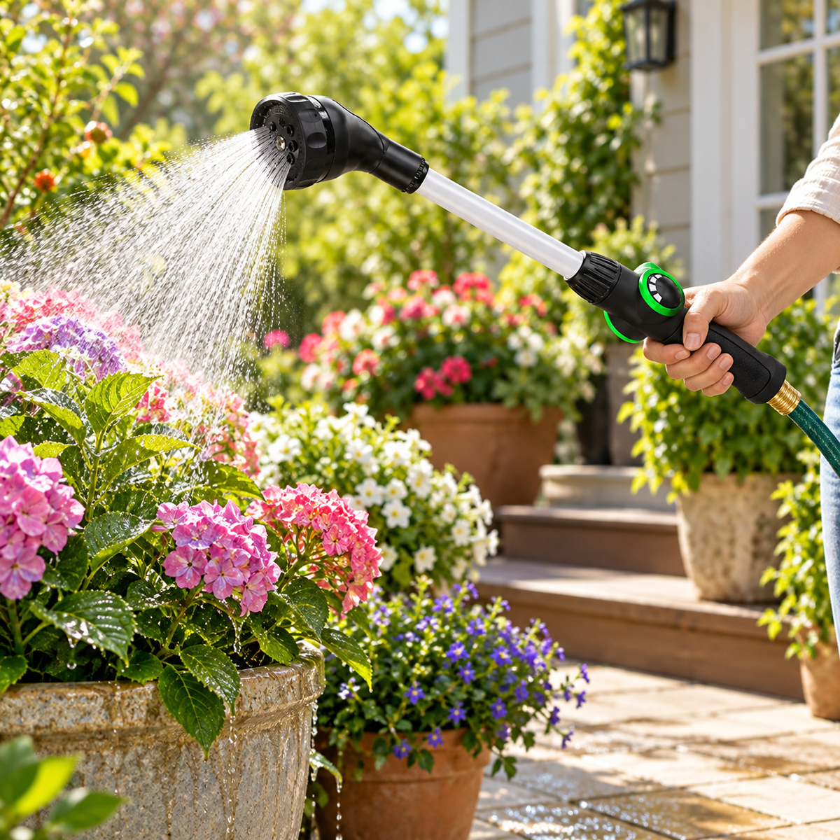 🚿 Garden Hose Sprayer | Adjustable Long Reach Watering Tool