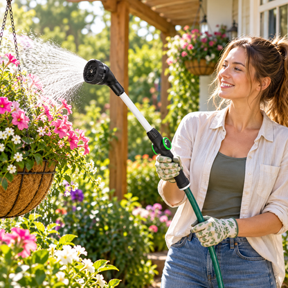 🚿 Garden Hose Sprayer | Adjustable Long Reach Watering Tool