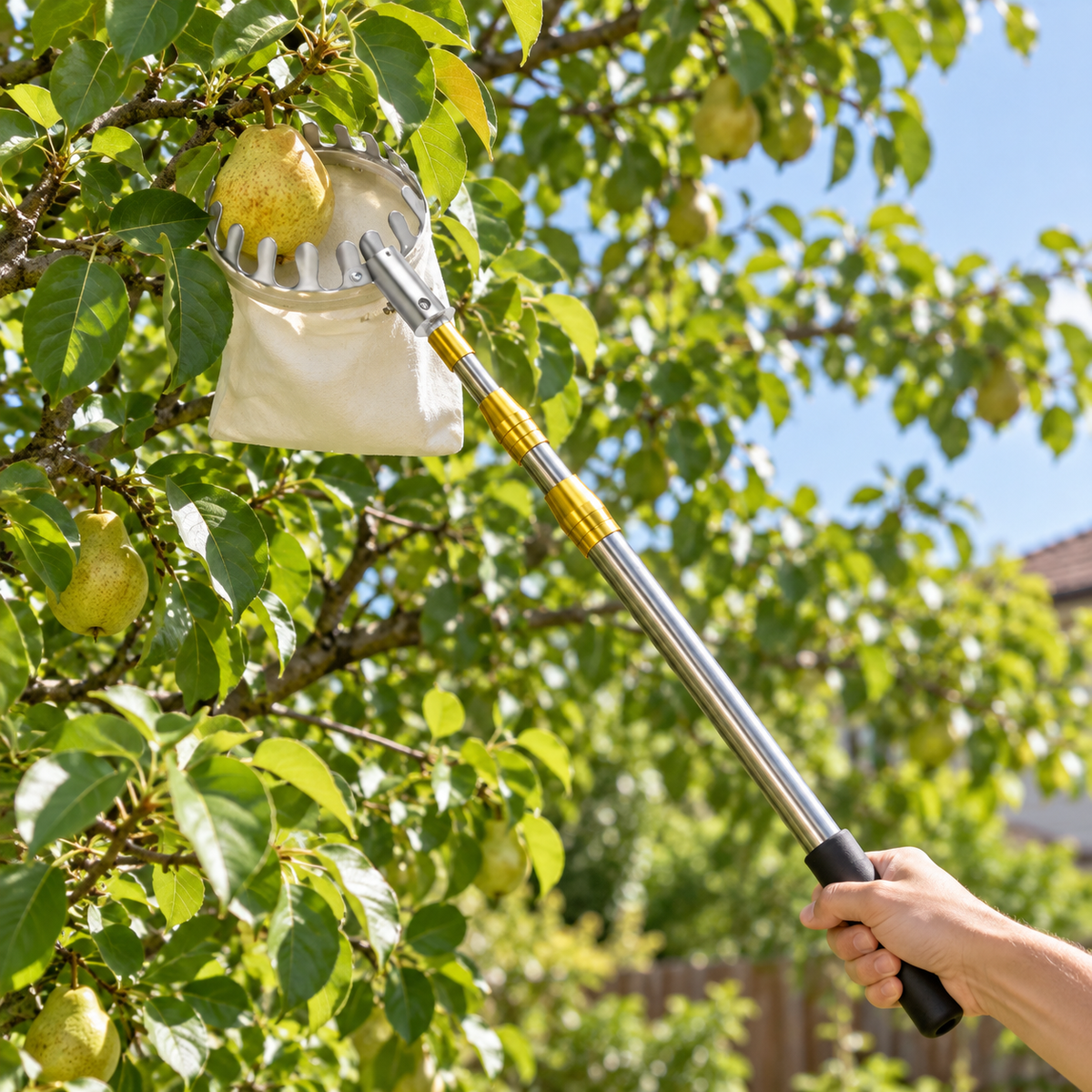 🍎 Garden Fruit Picker Tool | Long Handle Harvest Helper