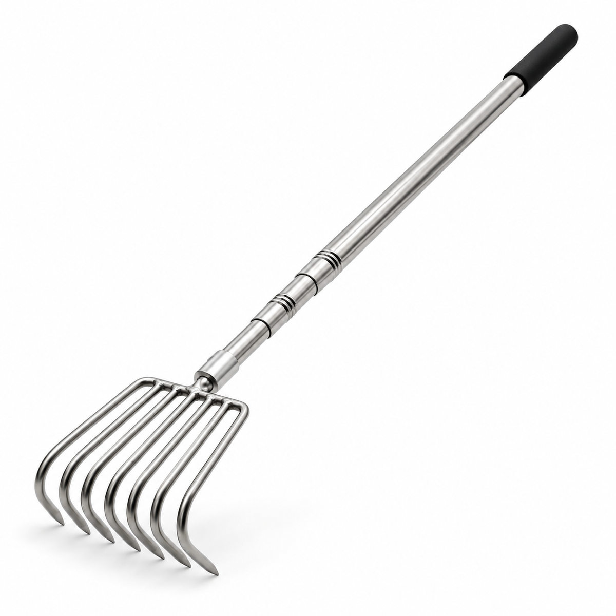 🍂 Yard Cleanup Rake | Stainless Steel Telescopic Gardening Helper