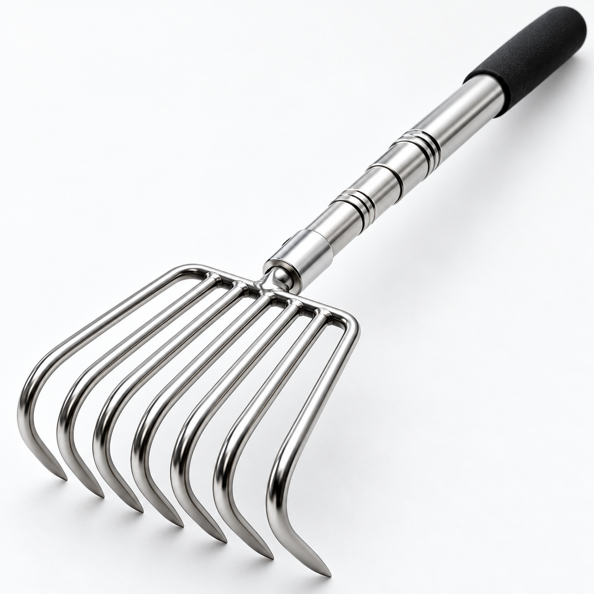 🍂 Yard Cleanup Rake | Stainless Steel Telescopic Gardening Helper