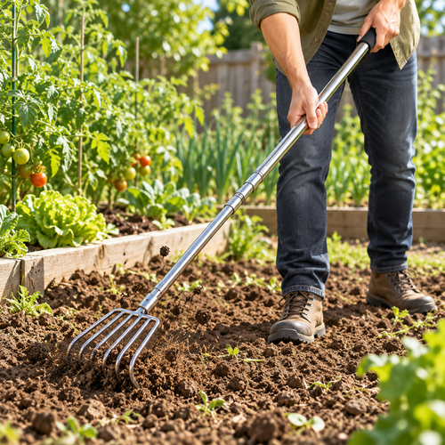 🍂 Yard Cleanup Rake | Stainless Steel Telescopic Gardening Helper