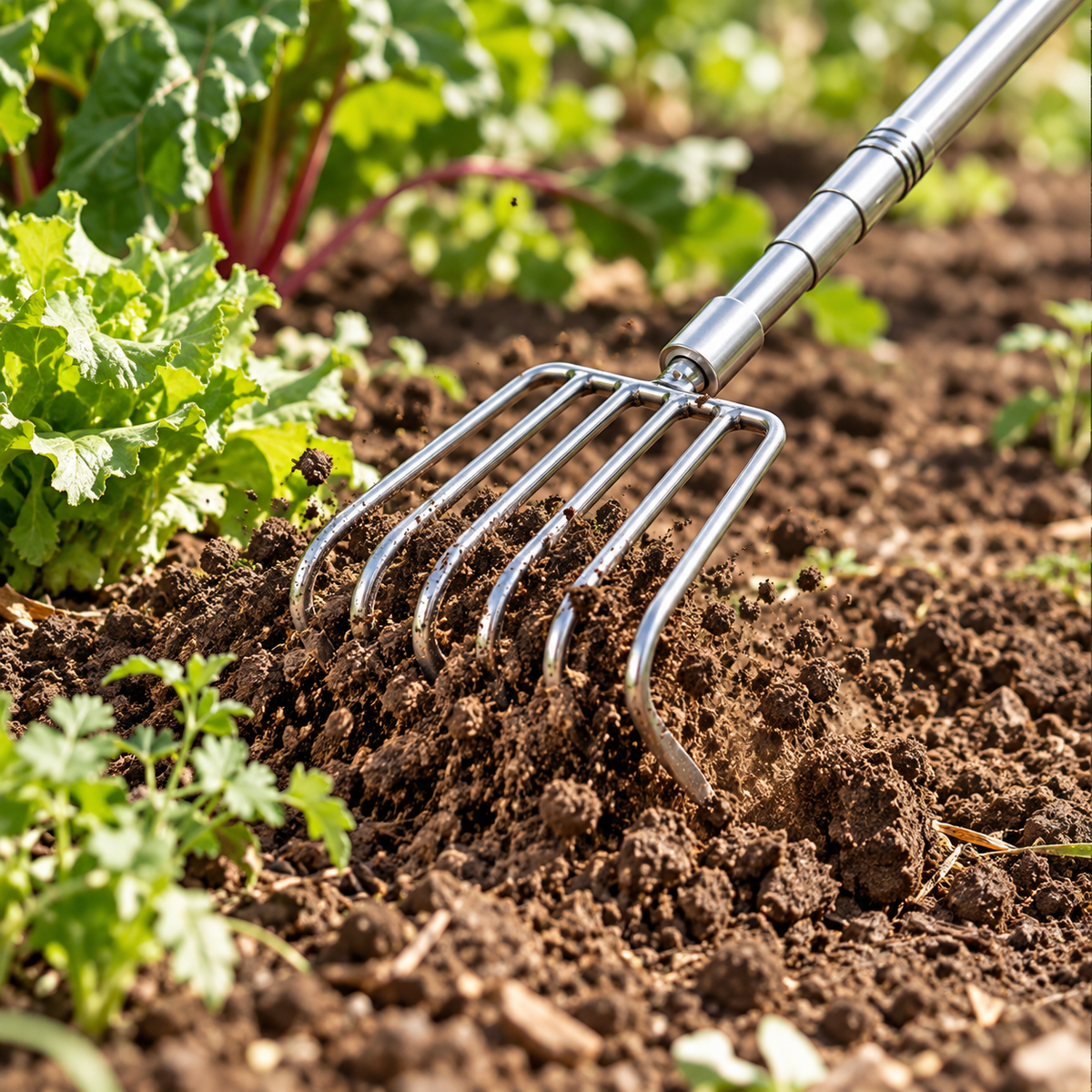 🍂 Yard Cleanup Rake | Stainless Steel Telescopic Gardening Helper
