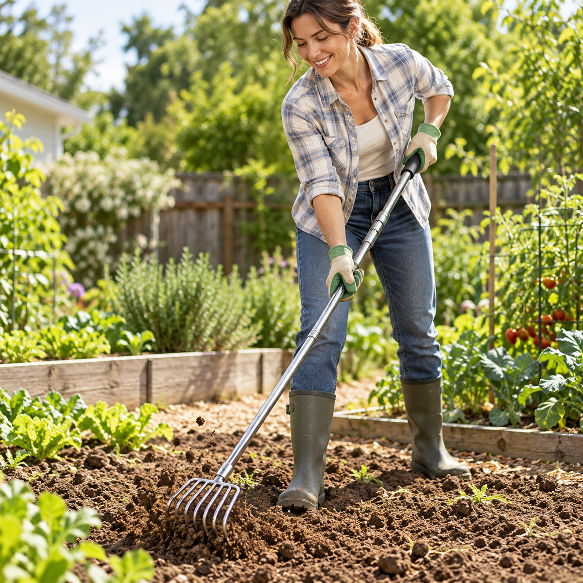 🍂 Yard Cleanup Rake | Stainless Steel Telescopic Gardening Helper