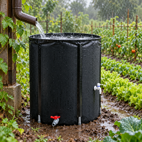 💧 Foldable Rain Water Collection Barrel | Outdoor Water Storage Tank with Faucet