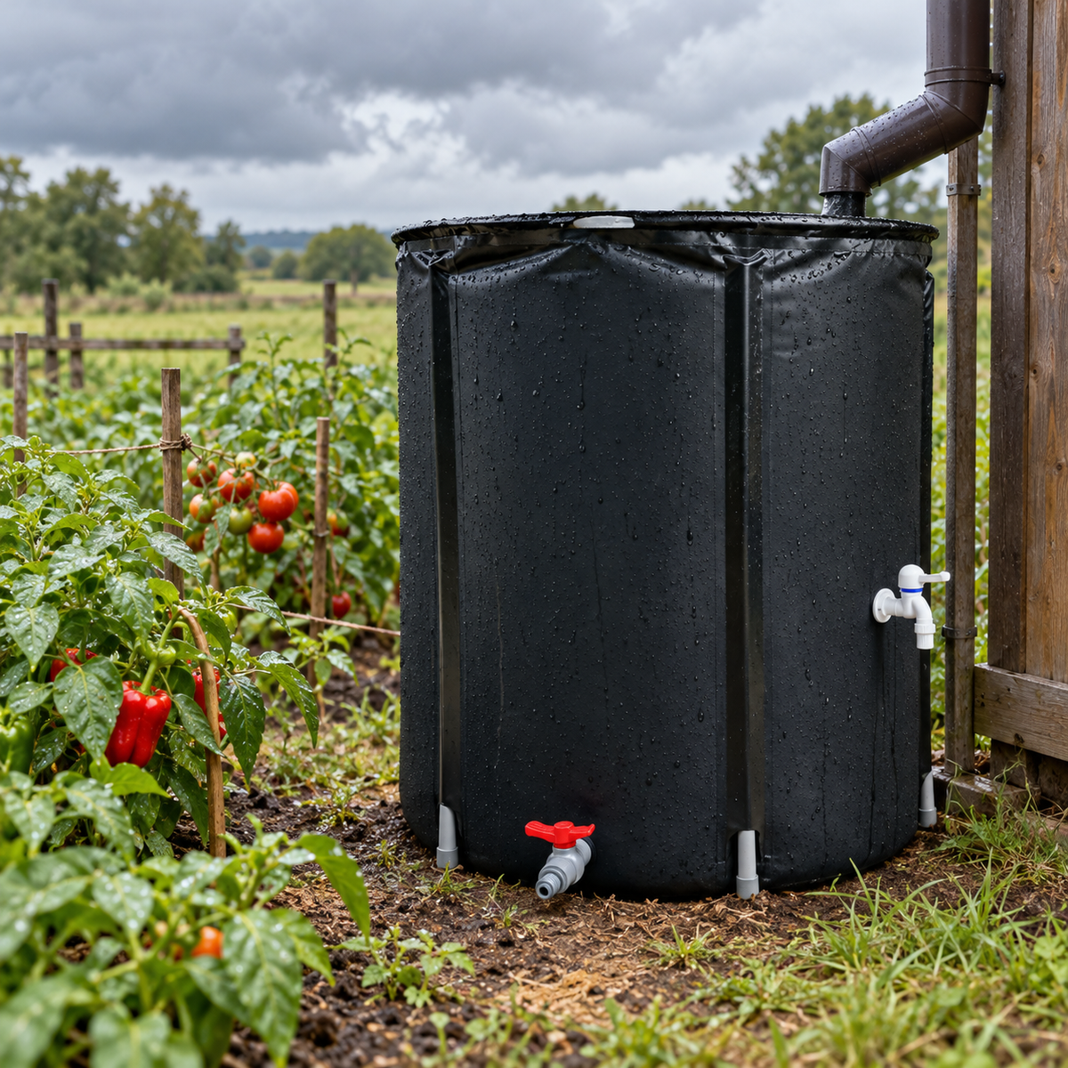 💧 Foldable Rain Water Collection Barrel | Outdoor Water Storage Tank with Faucet