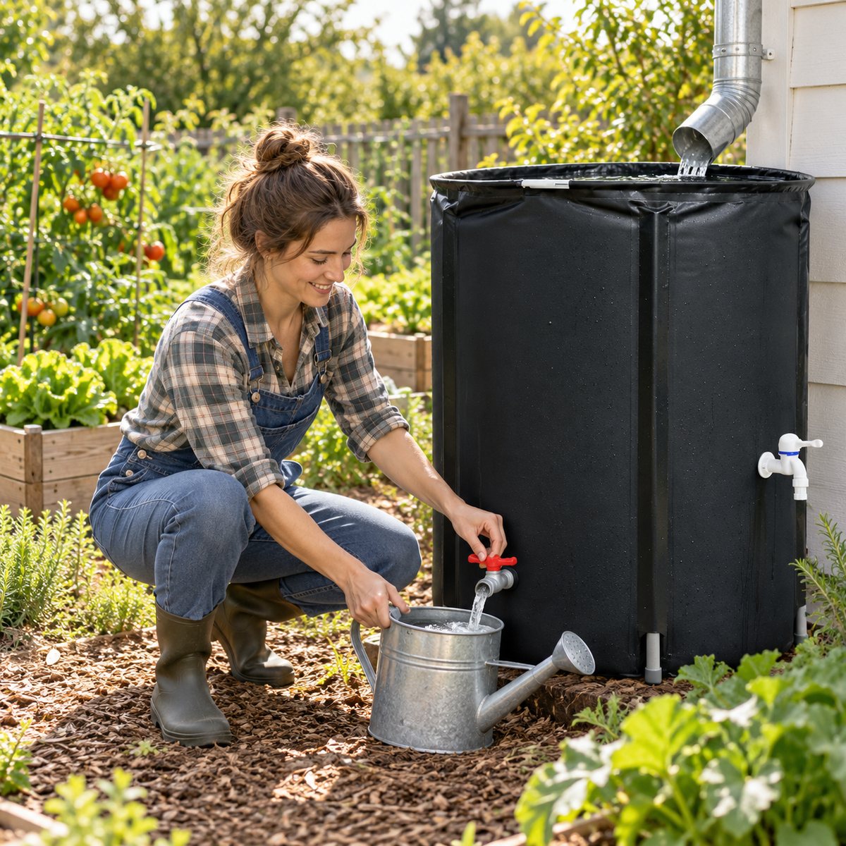 💧 Foldable Rain Water Collection Barrel | Outdoor Water Storage Tank with Faucet